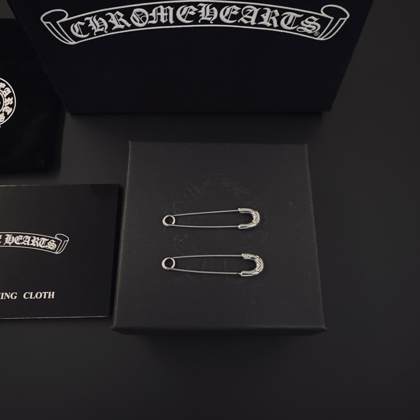 Chrome Hearts Silver Safety Pins